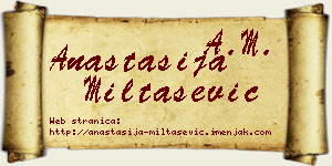 Anastasija Miltašević vizit kartica